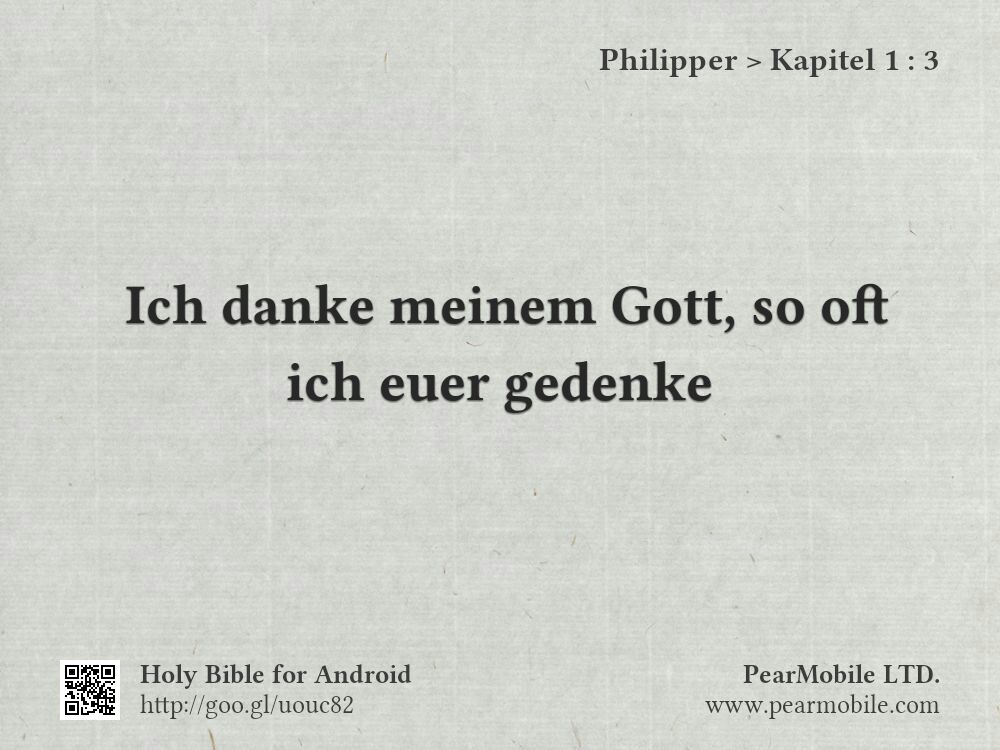 Philipper, Kapitel 1:3